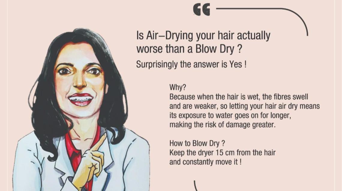 Is AirDrying your hair actually worse than a Blow Dry