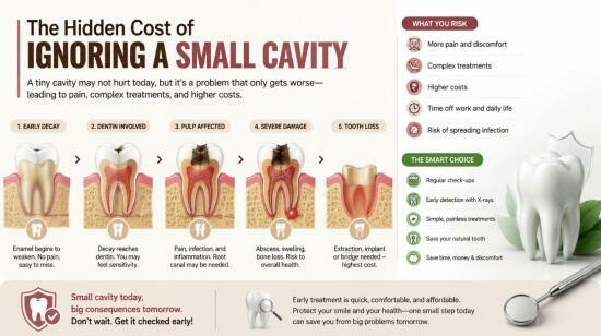 From a Small Spot to a Missing Tooth: The Journey of an Untreated Cavity