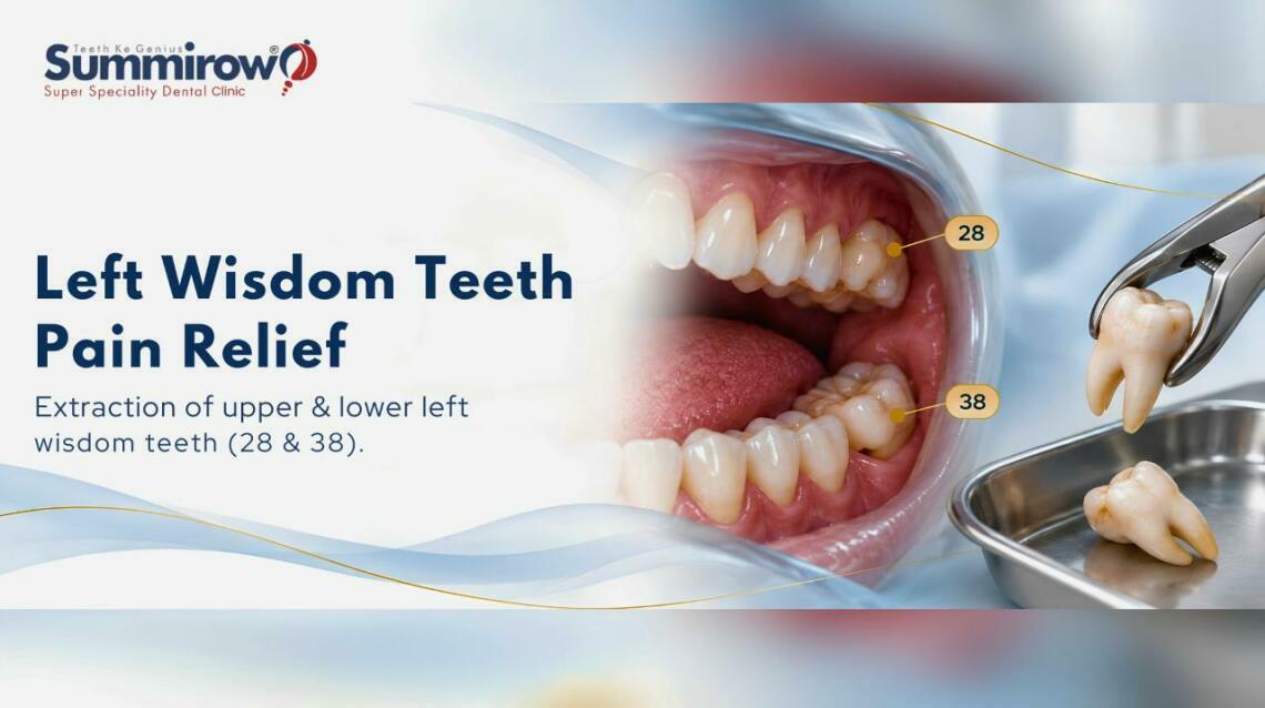 Upper & Lower Left Wisdom Tooth Pain Relief - Extraction Case