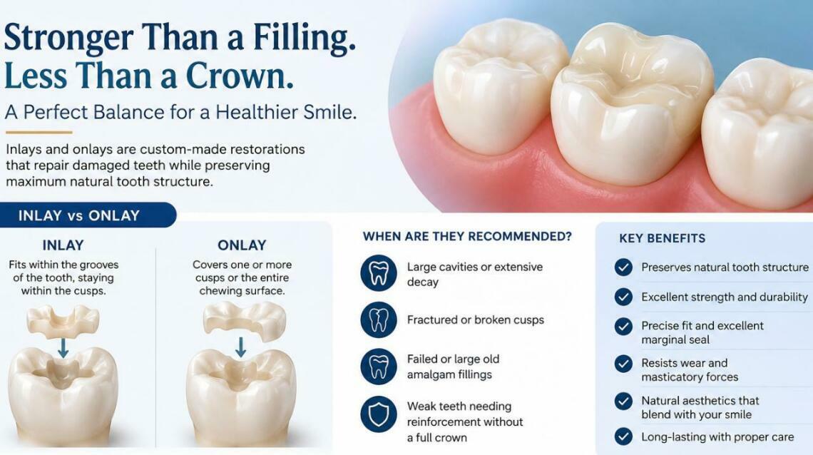 Restoring Your Bite: Why Inlays and Onlays Are Dentistry’s “Goldilocks” Solution
