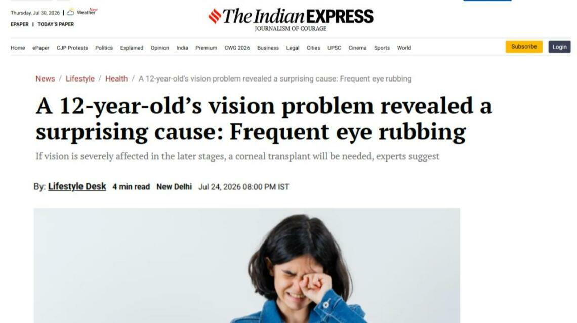 A 12 Year-Old's Vision Problem Revealed a Surprising Cause: Frequent Eye Rubbing