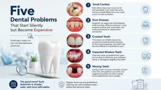 Five Dental Problems That Start Silently but Become Expensive