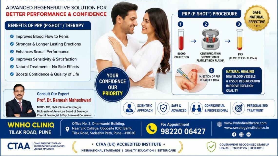 Prp Therapy for Erectile Dysfunction at Wnho Clinic for Ed