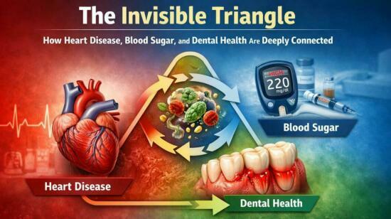 The Invisible Triangle: How Heart Disease, Blood Sugar, and Dental Health Are Deeply Connected