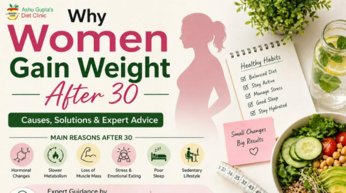 Why Women Gain Weight After 30 – Causes & Easy Weight Loss Tips