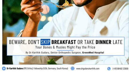 Beware, Don’t Skip Breakfast or Take Dinner Late – Your Bones Might Pay the Price