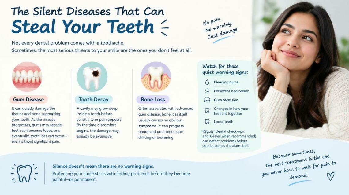 No Pain, Still Losing Teeth? Here's why...