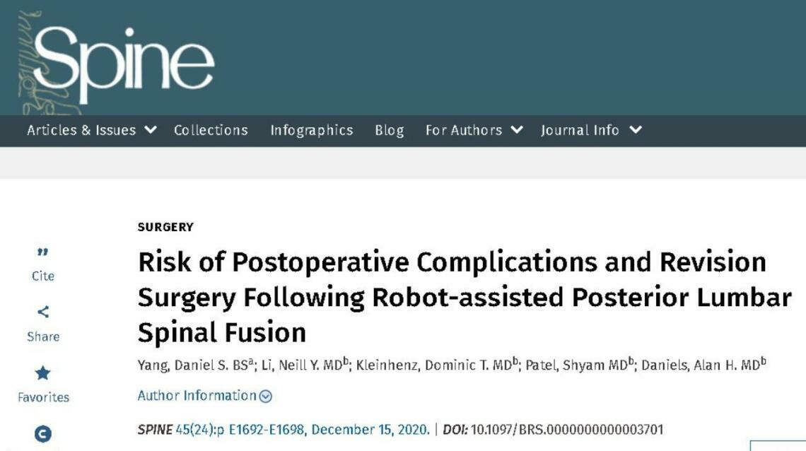 Robotic Spine Surgery! Is Everything New, Necessarily Nice??