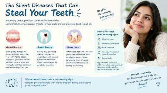 No Pain, Still Losing Teeth? Here's why...