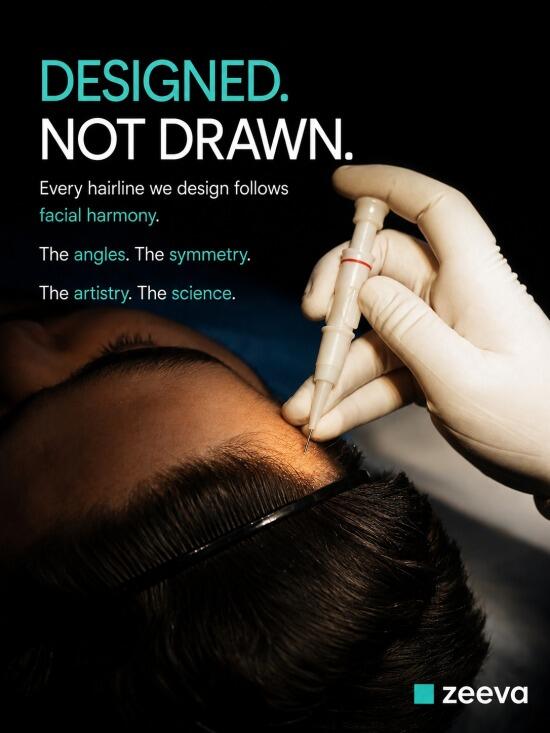 A natural hairline is never created with a marker alone—it is designed with precision.<br>Every graft is placed by considering the angle, depth, and direction of natural hair growth, along with your facial proportions and future hair pattern.<br>At Zeeva Clinic, we specialize in Advanced DHT Hair Transplant Technology, where every hairline is carefully planned to achieve a natural, balanced, and long-lasting result.<br>Because the best hairline doesn't look transplanted—it looks like it was always yours.<br></div></div><div class=
