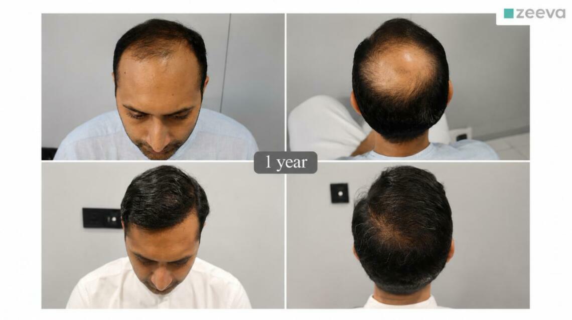 Before & After Using the Dht Hair Transplant Technique