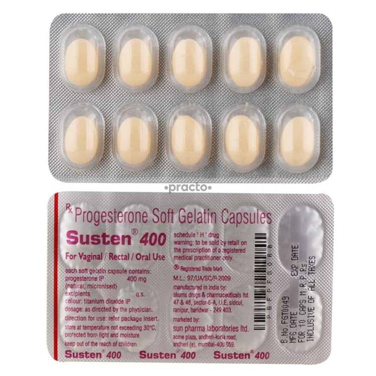 susten 400 mg capsule uses dosage side effects price