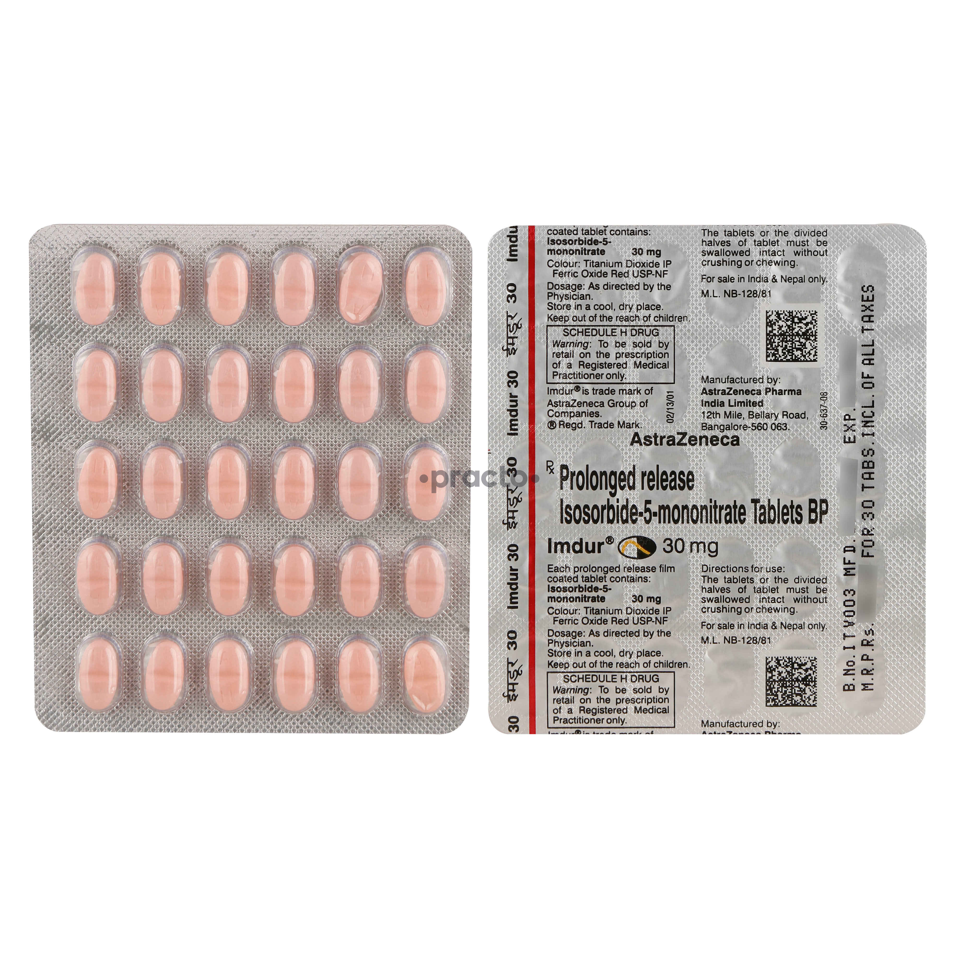 Imdur 30 MG Tablet by Astra Zeneca Pharma India Ltd.