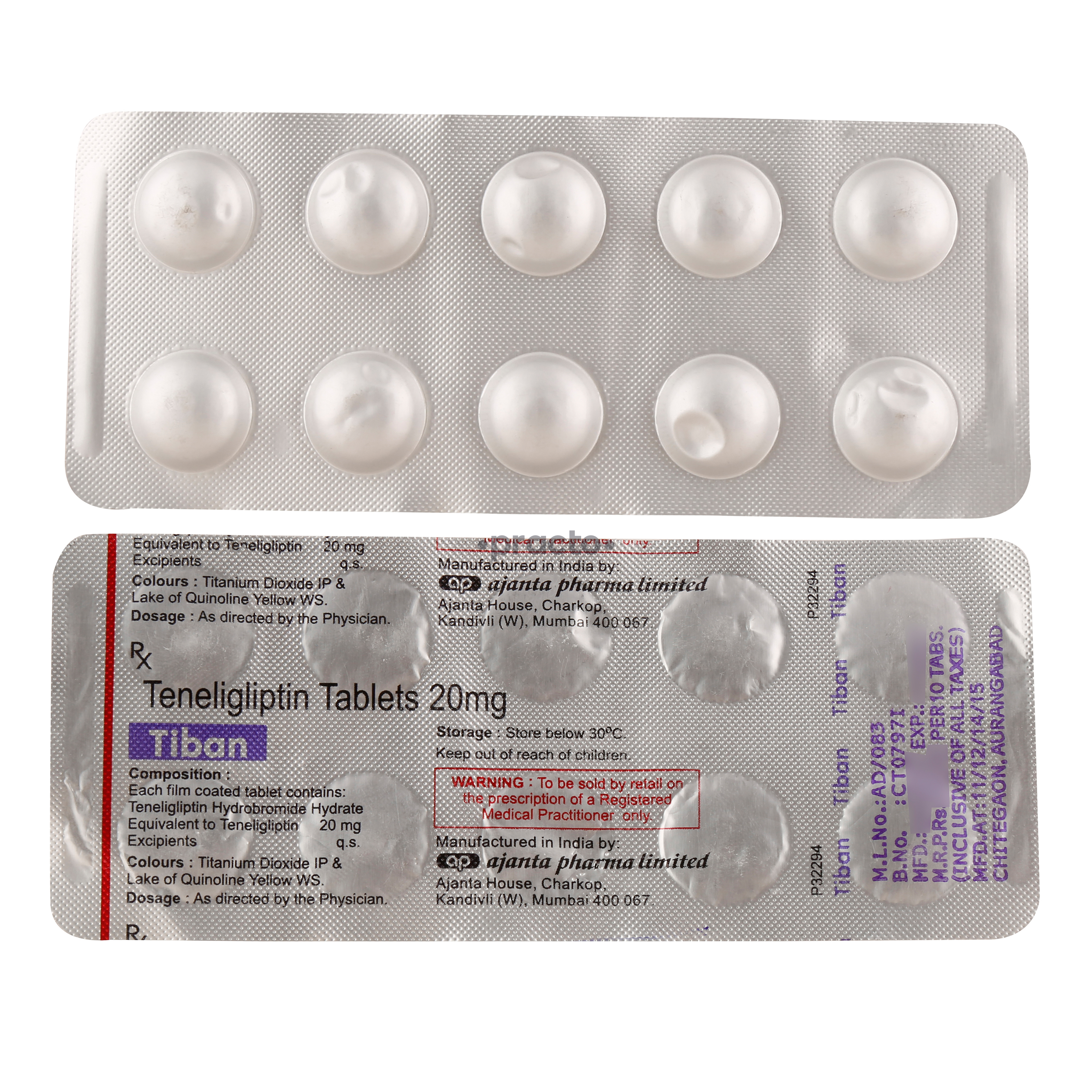 Tiban 20mg Tablet 10s