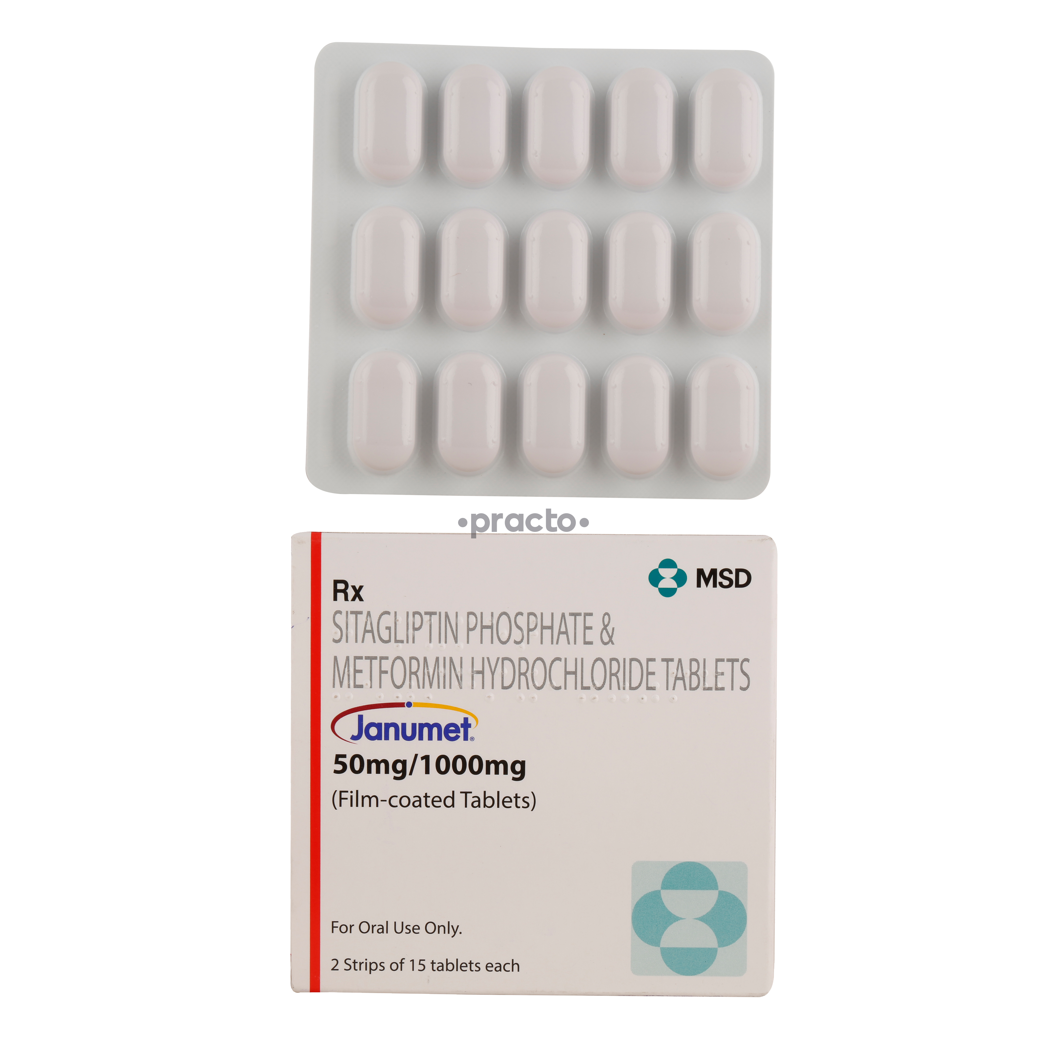 Janumet (1000/50 mg) Tablet by Msd Pharmaceuticals Pvt. Ltd.