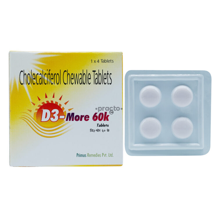 D3 More 600000 IU Tablet Uses, Dosage, Side Effects, Price