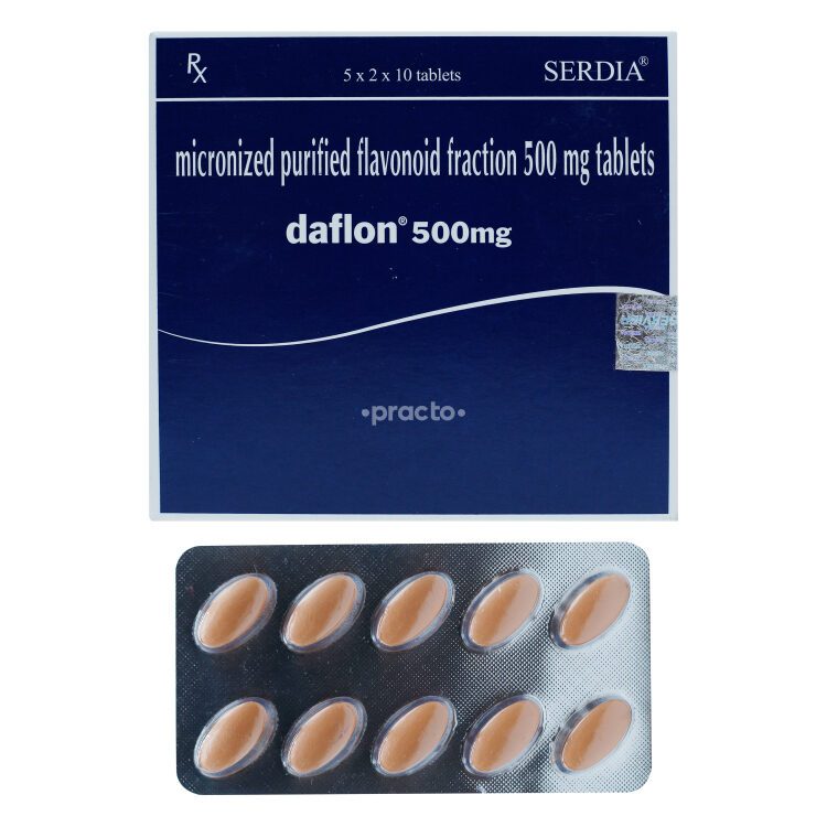 Daflon 500 Tablet - Uses, Dosage, Side Effects, Price, Composition