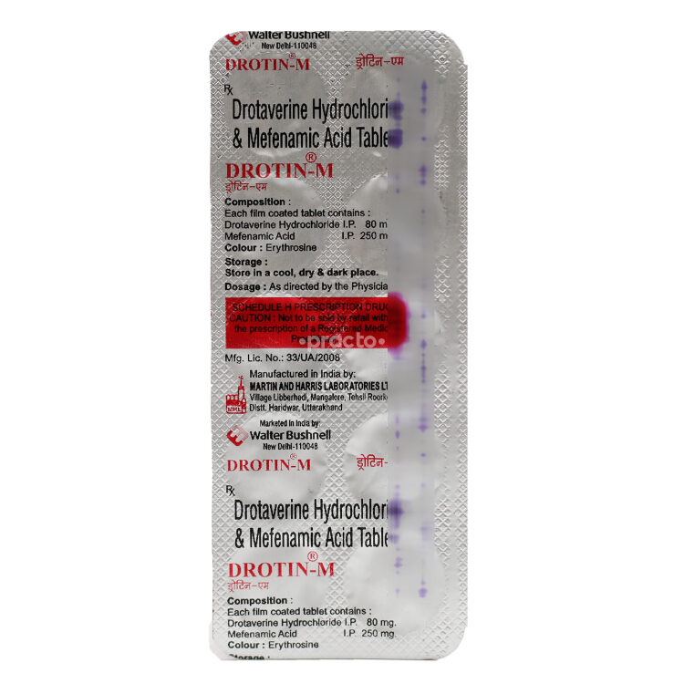 Drotin M Tablet Uses Dosage Side Effects Price Composition Practo