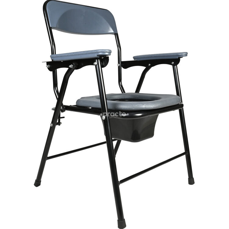 THERYCO HEALTHCARE SOLUTION PVT LTD ENTROS COMMODE CHAIR & BATHING FOLDABLE CHAIR WITH ARMREST AND BACKREST OVAL CUT  C779C 1`S