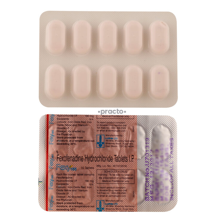 Fexy 180 MG Tablet Uses, Dosage, Side Effects, Price, Composition