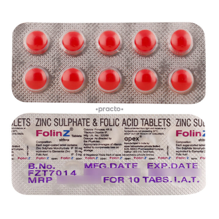 Folinz 5/55 MG Tablet Uses, Dosage, Side Effects, Price, Composition