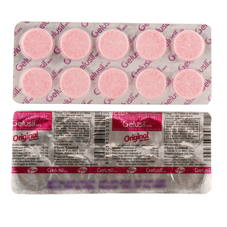 Gelusil MPS Tablet Uses, Dosage, Side Effects, Price, Composition
