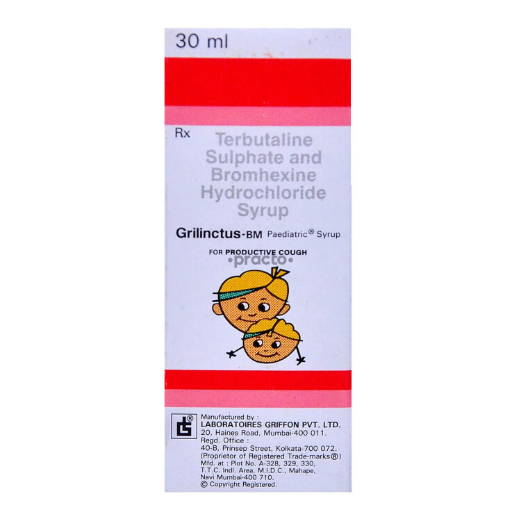 GrilinctusBM Pediatric Syrup Uses, Dosage, Side Effects, Price