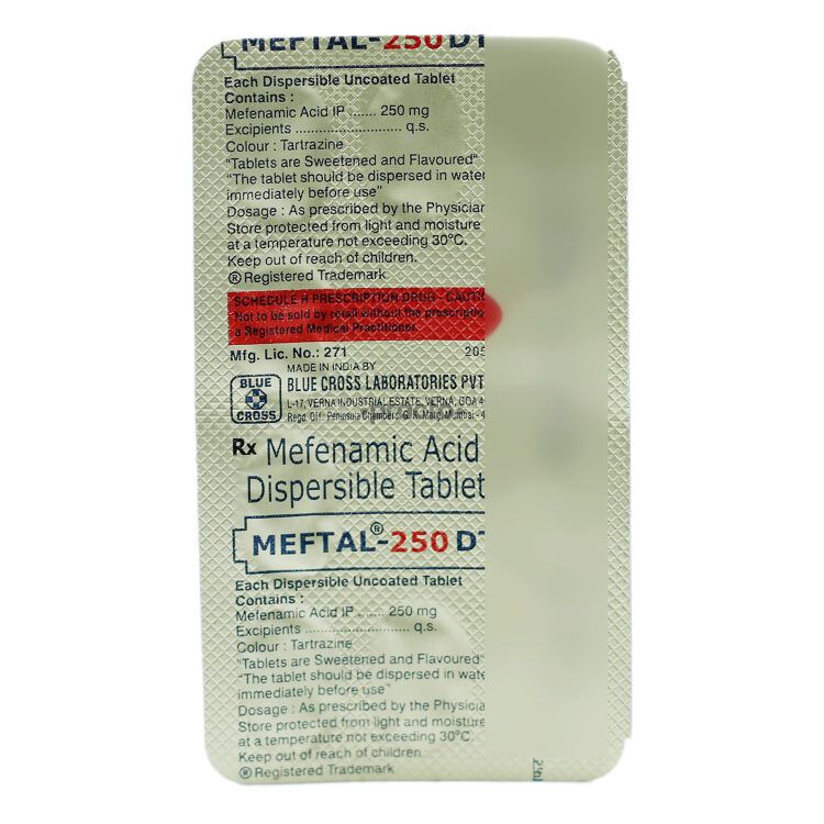 Meftal 250 MG Tablet Uses, Dosage, Side Effects, Price, Composition