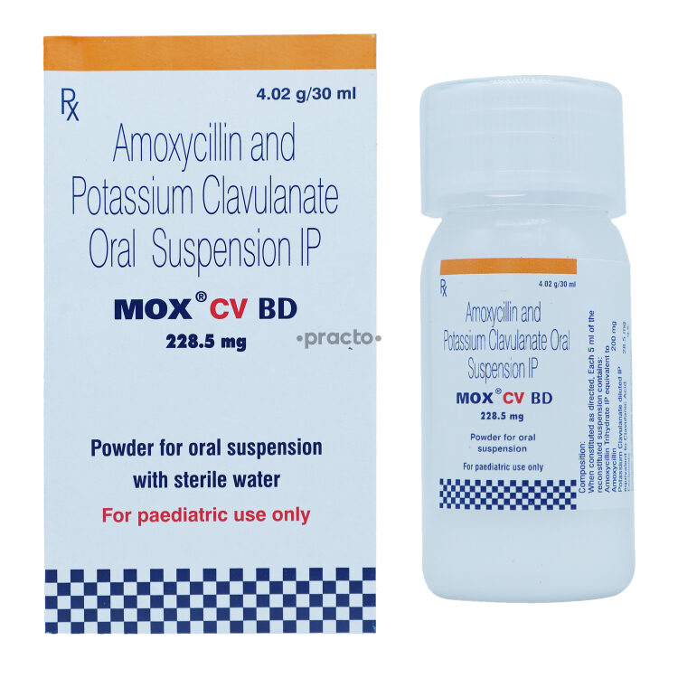 Mox CV (200/28.5 mg) Syrup Uses, Dosage, Side Effects, Price