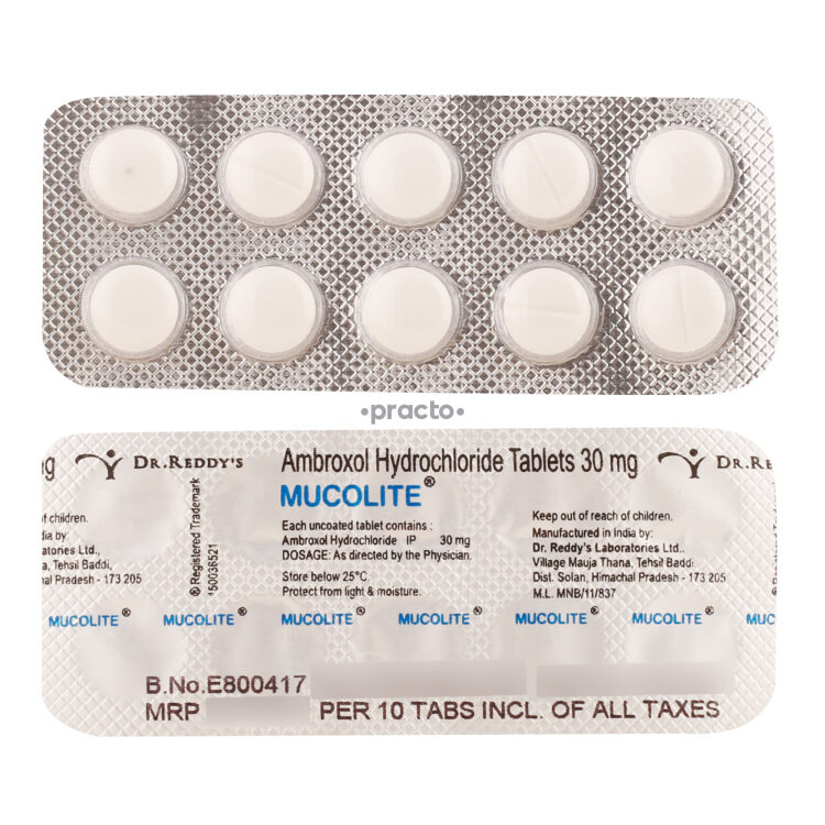 Mucolite 30 mg Tablet Uses, Dosage, Side Effects, Price, Composition