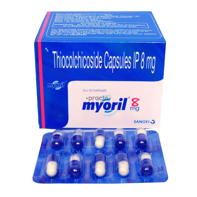 Myoril 8 mg Capsule Uses, Dosage, Side Effects, Price, Composition