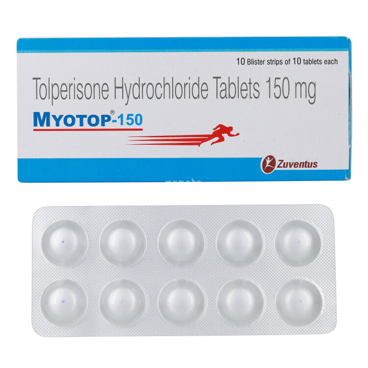 Myotop 150 mg Tablet Uses, Dosage, Side Effects, Price, Composition