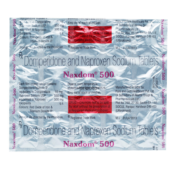 Naxdom 500 Tablet Uses Dosage Side Effects Price Composition Practo