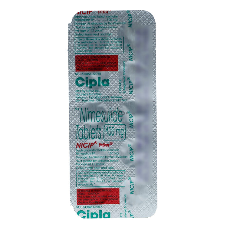 Nicip 100 MG Tablet Uses, Dosage, Side Effects, Price, Composition