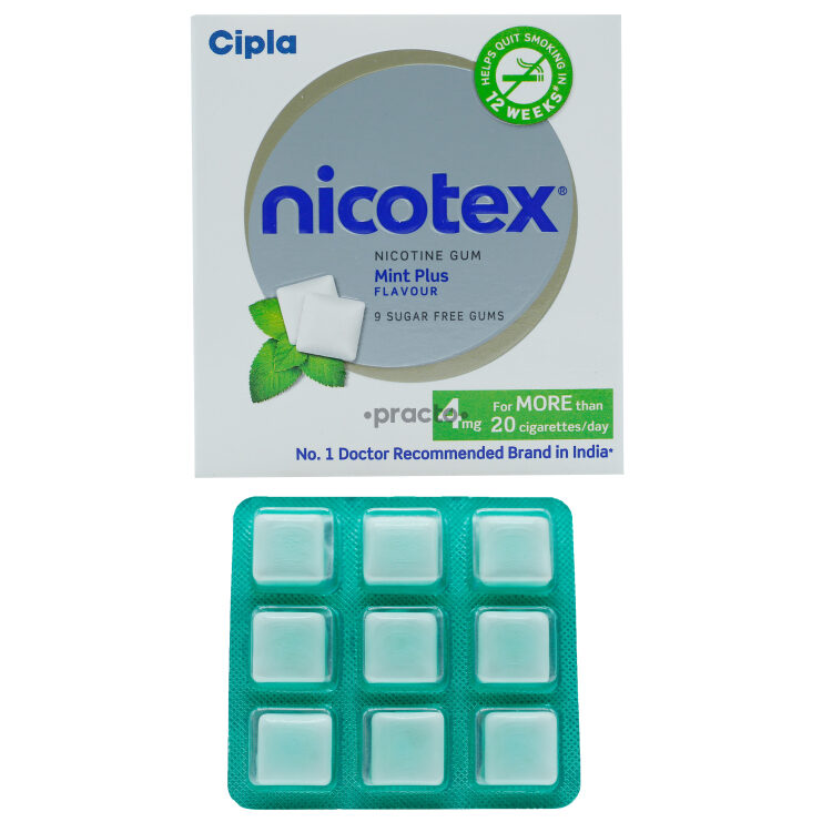 Nicotex 2 Sugar Free Classic Fresh Mint Chewing Gum Uses, Dosage
