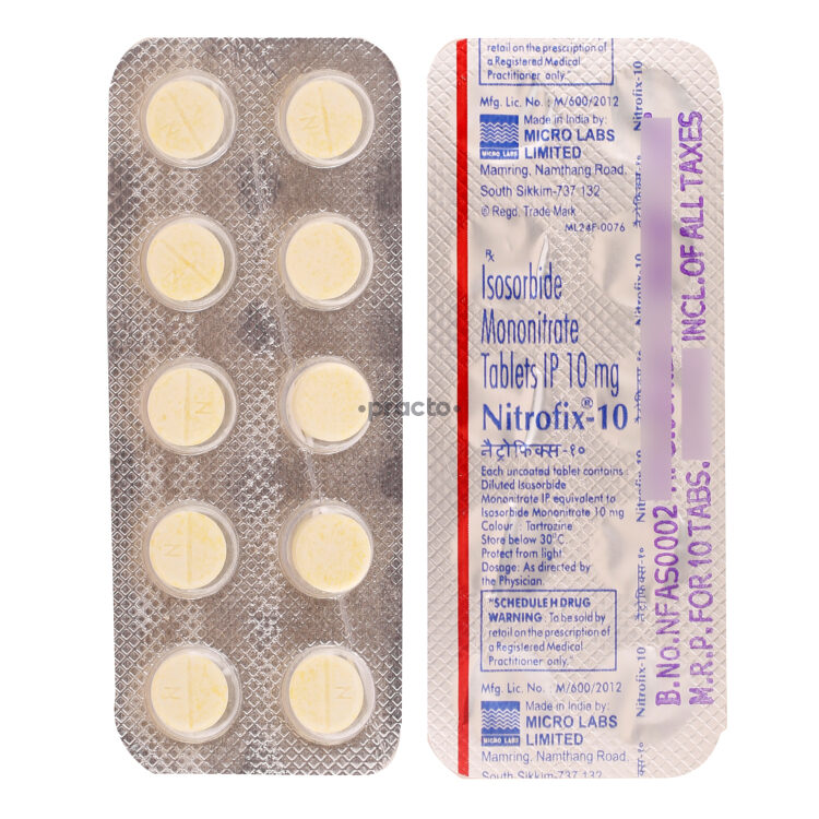Nitrofix 10 MG Tablet Uses, Dosage, Side Effects, Price, Composition