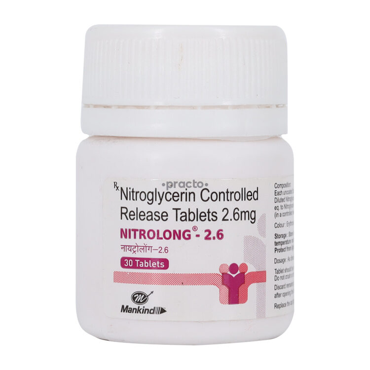 Nitrolong 2.6 MG Tablet Uses, Dosage, Side Effects, Price