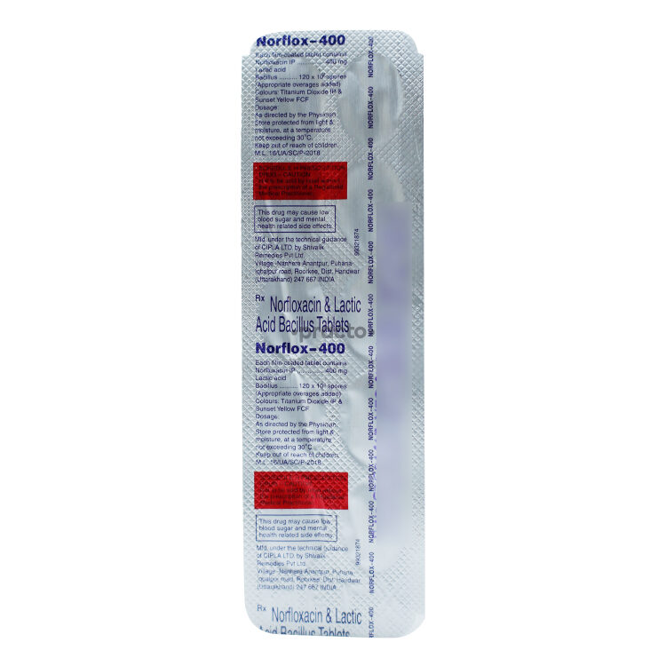 Norflox 400 MG Tablet - Uses, Dosage, Side Effects, Price, Composition ...