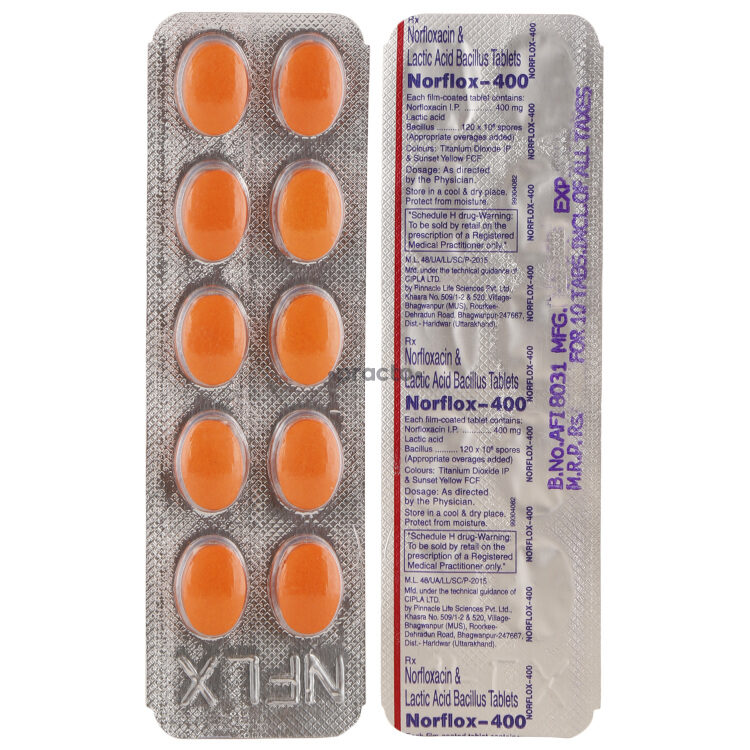 Norflox 400 Mg Tablet - Uses, Dosage, Side Effects, Price, Composition | Practo