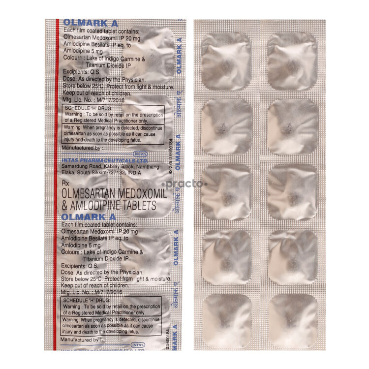 Olmark-A (5/20 mg) Tablet - Uses, Dosage, Side Effects, Price ...