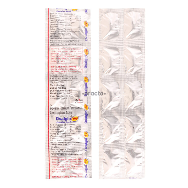 Oxalgin DSP Tablet Uses, Dosage, Side Effects, Price, Composition