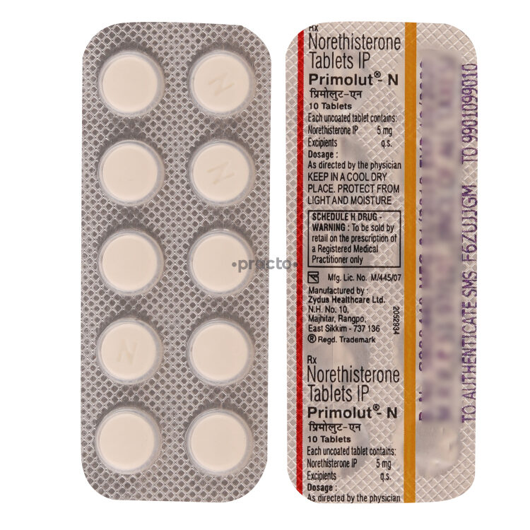Primolut N 5 MG Tablet Uses, Dosage, Side Effects, Price, Composition