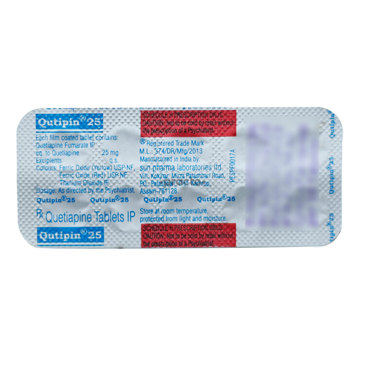 Qutipin 25 MG Tablet Uses, Dosage, Side Effects, Price, Composition