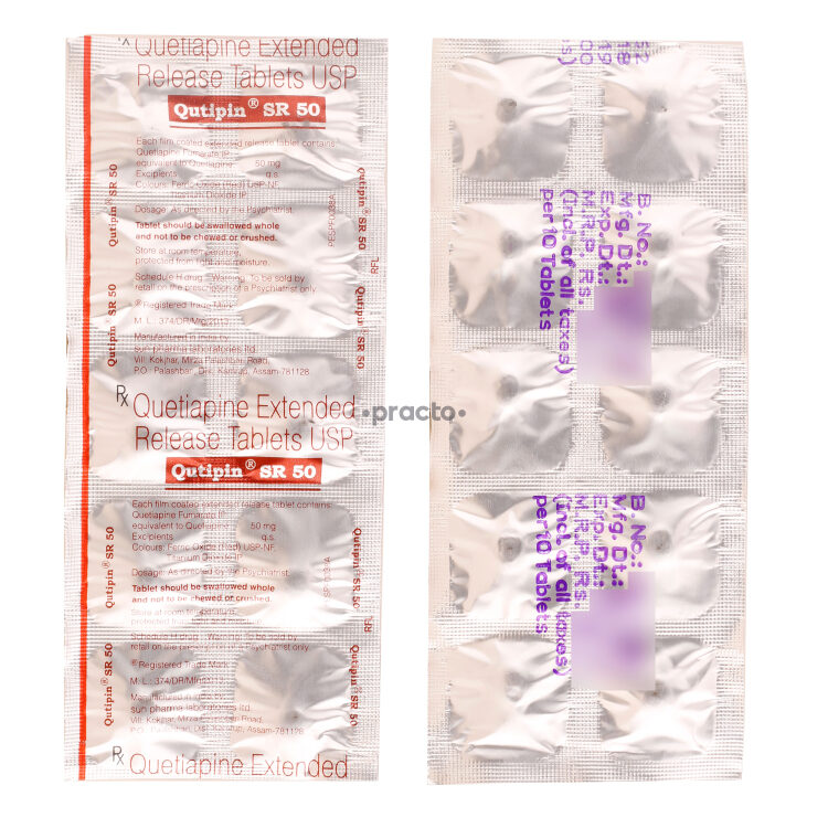 Qutipin SR 50 Tablet Uses, Dosage, Side Effects, Price, Composition