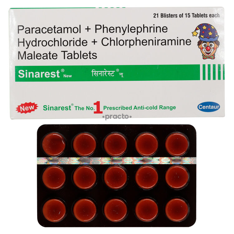 Sinarest Tablet Uses, Dosage, Side Effects, Price, Composition Practo