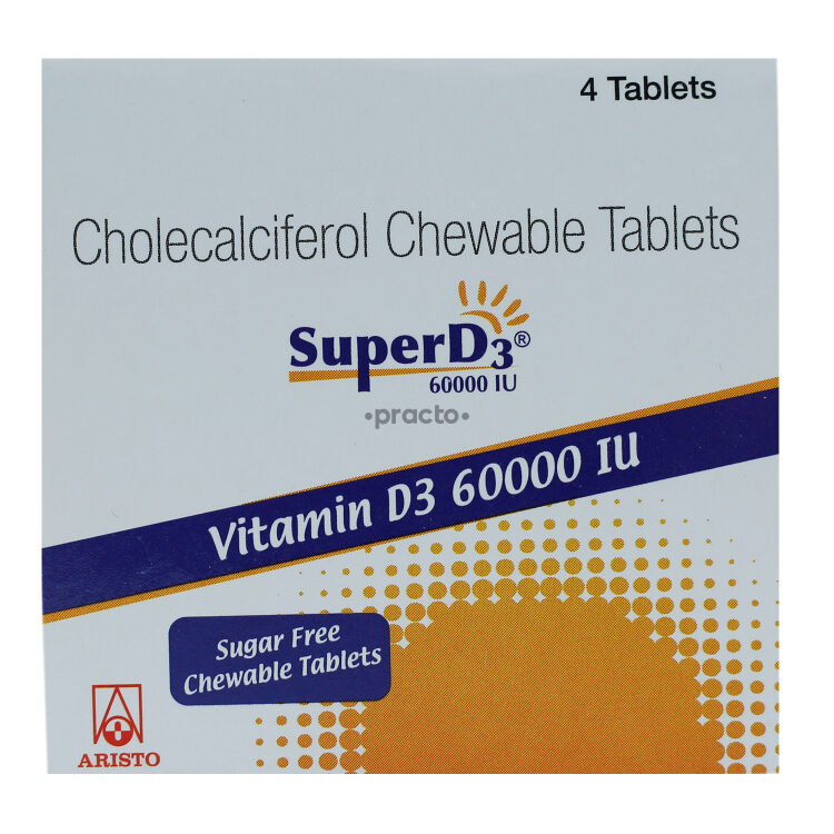Super D3 60000 IU Tablet Uses, Dosage, Side Effects, Price