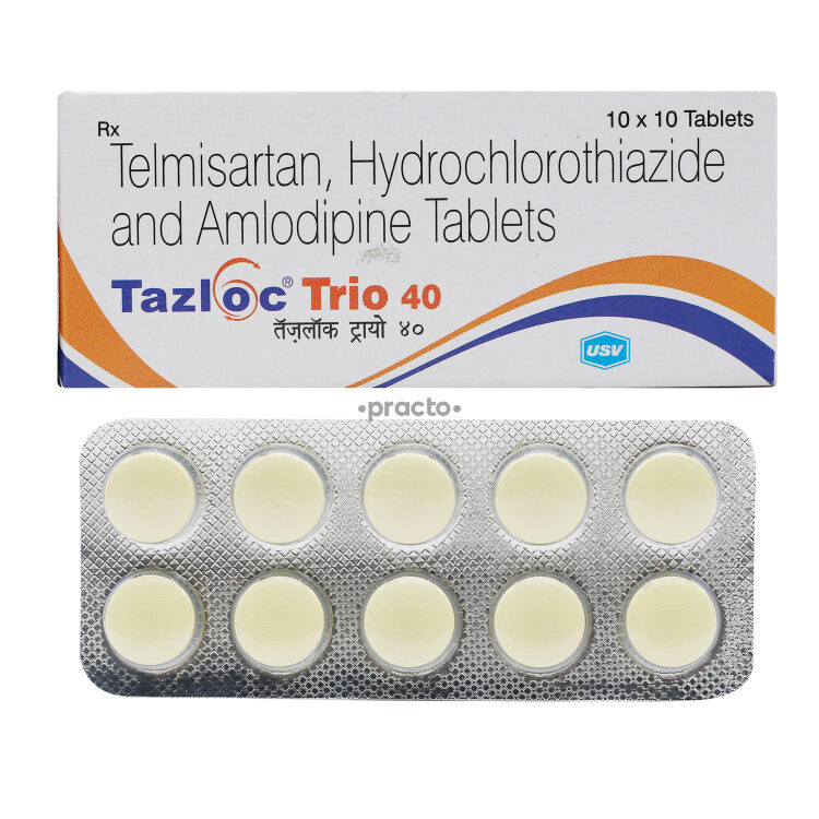 Tazloc Trio (12.5/5/40 mg) Tablet Uses, Dosage, Side Effects, Price