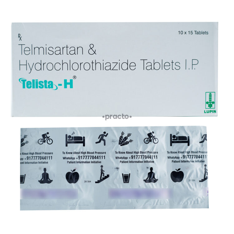 Telista-H (12.5/40 mg) Tablet - Uses, Dosage, Side Effects, Price ...