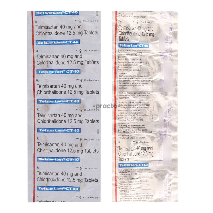 TelsartanCT 40 Tablet Uses, Dosage, Side Effects, Price, Composition