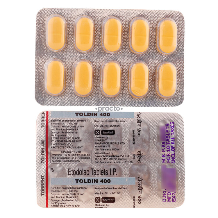 Toldin 400 mg Tablet Uses, Dosage, Side Effects, Price, Composition